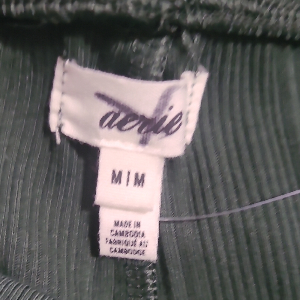 Green Ribbed Pants - Picture 3 of 3